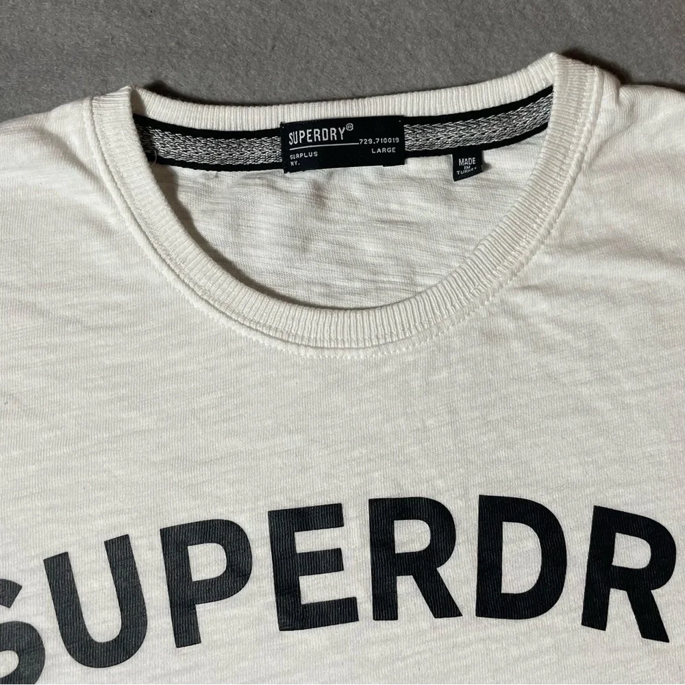 Superdry NY Men’s T-shirt White Size Large Short Sleeve